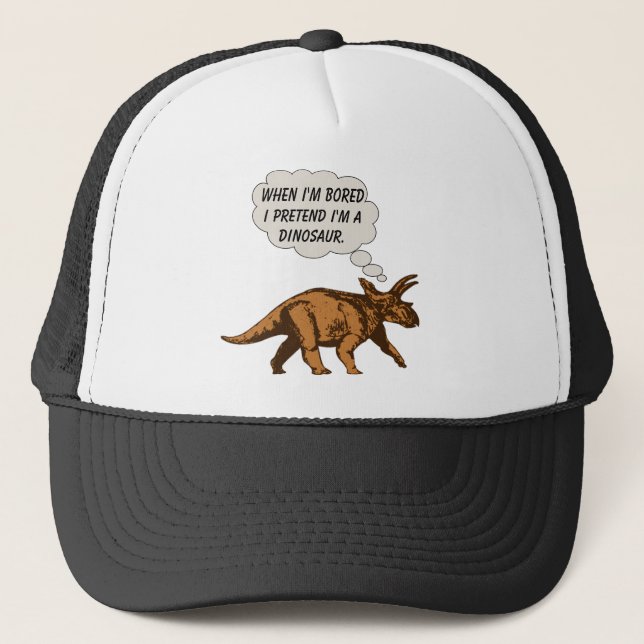 Gorra De Camionero Dinosaurio divertido del Triceratops (Anverso)