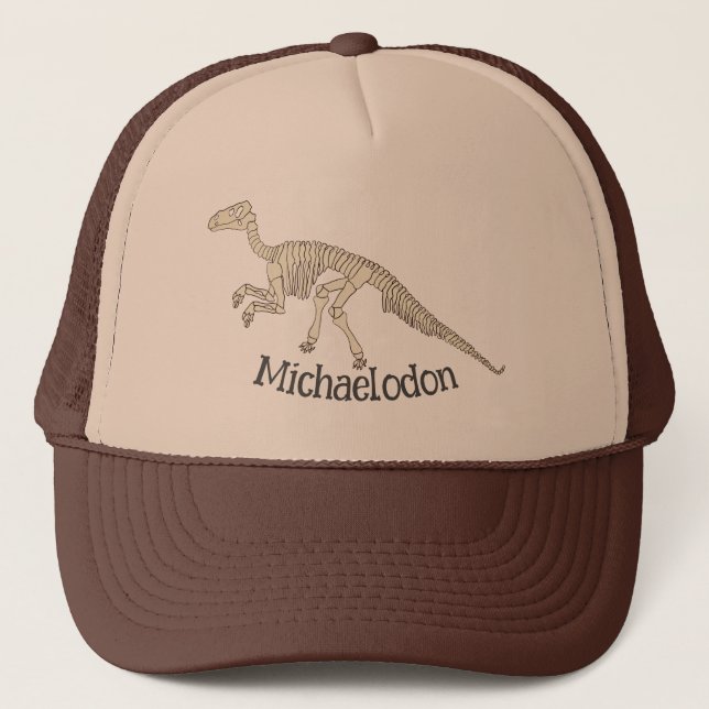 Gorra De Camionero Dinosaurio Iguanodon personalizado (Anverso)