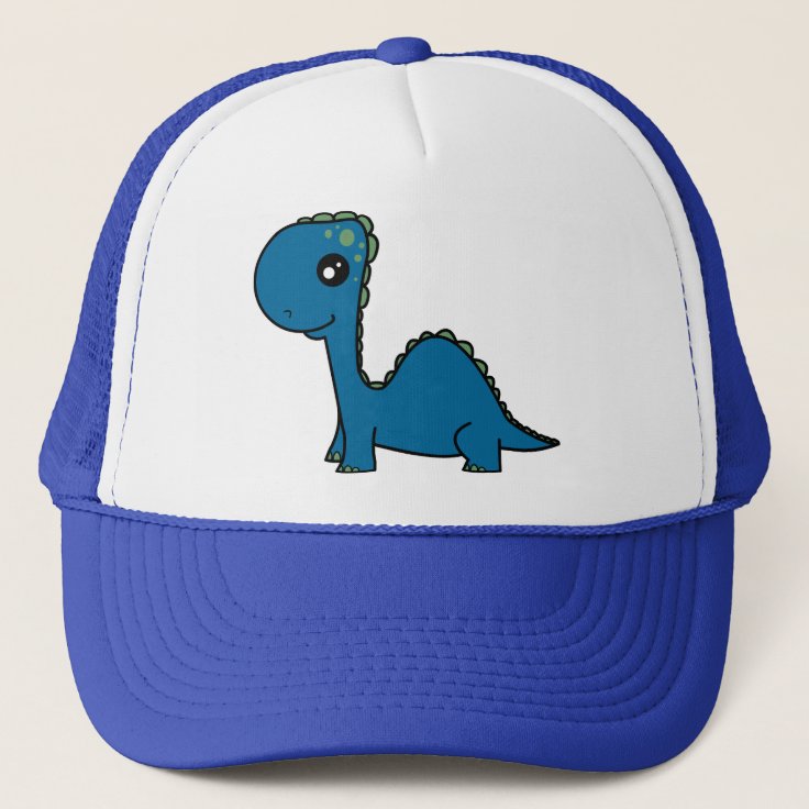 Gorra De Camionero Dinosaurio lindo del bebé azul 