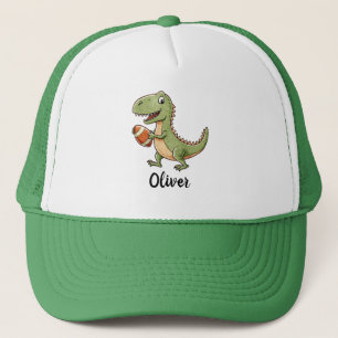 Gorra De Camionero Dinosaurio lindo jugando al fútbol
