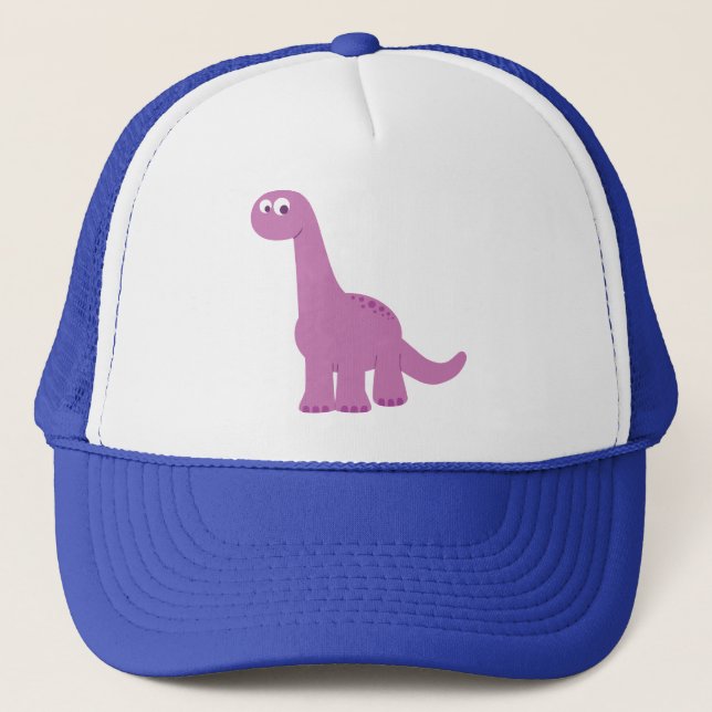 Gorra De Camionero Dinosaurio morado Brontosauro (Anverso)