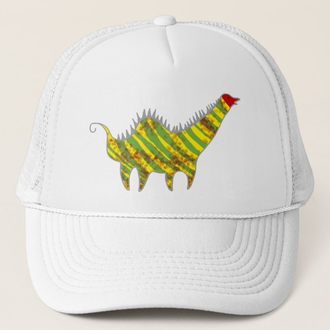 Gorra De Camionero Dinosaurio principal rojo (Anverso)