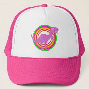 Gorra De Camionero Dinosaurio rosado T-Rex