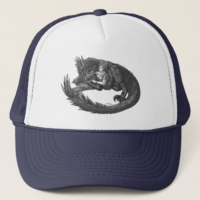 Gorra De Camionero Dinosaurio tenebroso (Anverso)