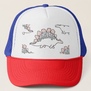 Gorra De Camionero Dinosaurios Doodle: Diversión de mano.