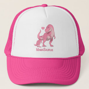 Gorra De Camionero Dinosaurios MamaSaurus T-Rex y Baby Girl