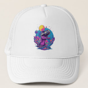 Gorra De Camionero Dinosaurios Xmas Árbol de búfalo Tapado Trex Dinos