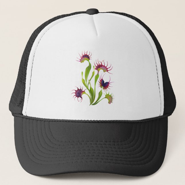 Gorra De Camionero Dionaea muscípula brillante (Anverso)