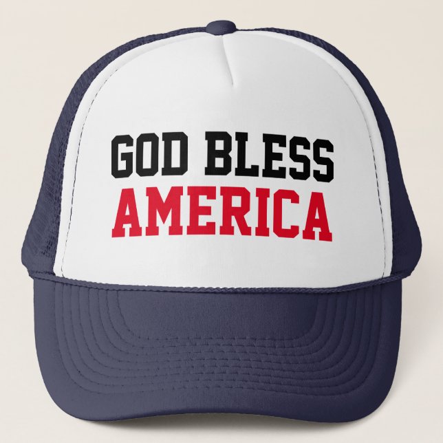 Gorra De Camionero Dios bendiga a Estados Unidos (Anverso)