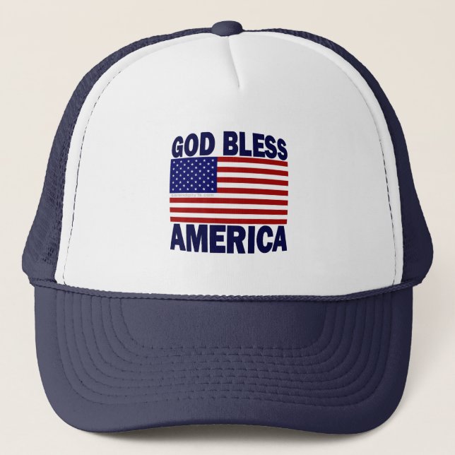 Gorra De Camionero Dios bendiga a Estados Unidos (Anverso)