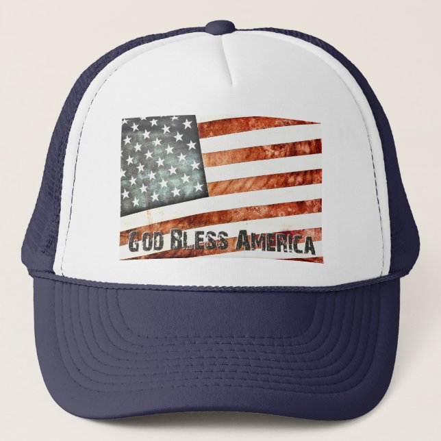 Gorra De Camionero  Dios bendiga a Estados Unidos (Anverso)