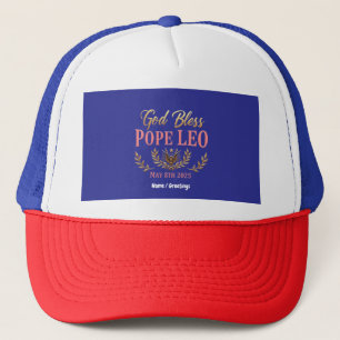 Gorra De Camionero Dios bendiga al Papa León celebrando al nuevo Papa