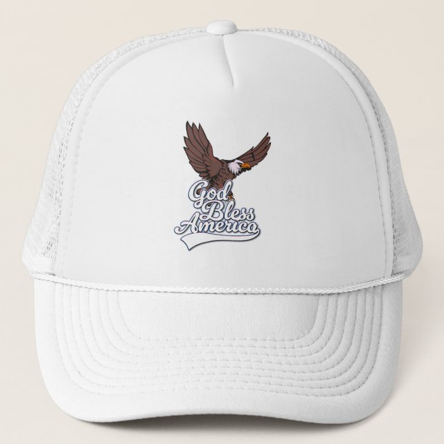 Gorra De Camionero Dios Bendiga América (Anverso)