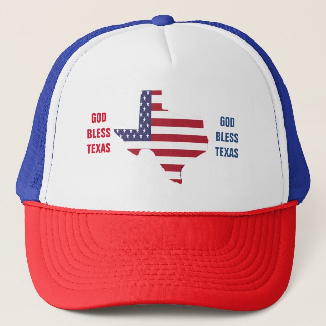 GORRA DE CAMIONERO DIOS BLESS TEXAS (Anverso)