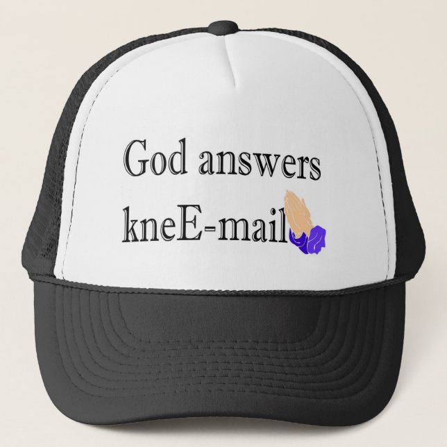 Gorra De Camionero Dios contesta al regalo religioso del (Anverso)