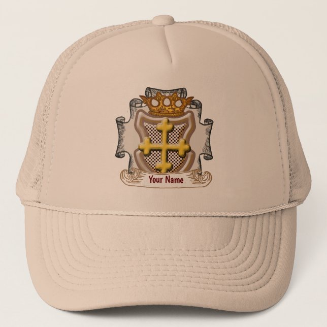 Gorra De Camionero Dios Cross Surname (Anverso)