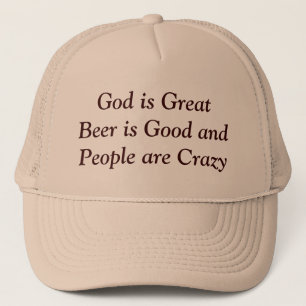 Gorra De Camionero Dios es gran cerveza es bueno y la gente está loc