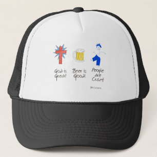 Gorra De Camionero ¡Dios es grande, la cerveza es buena, y la gente