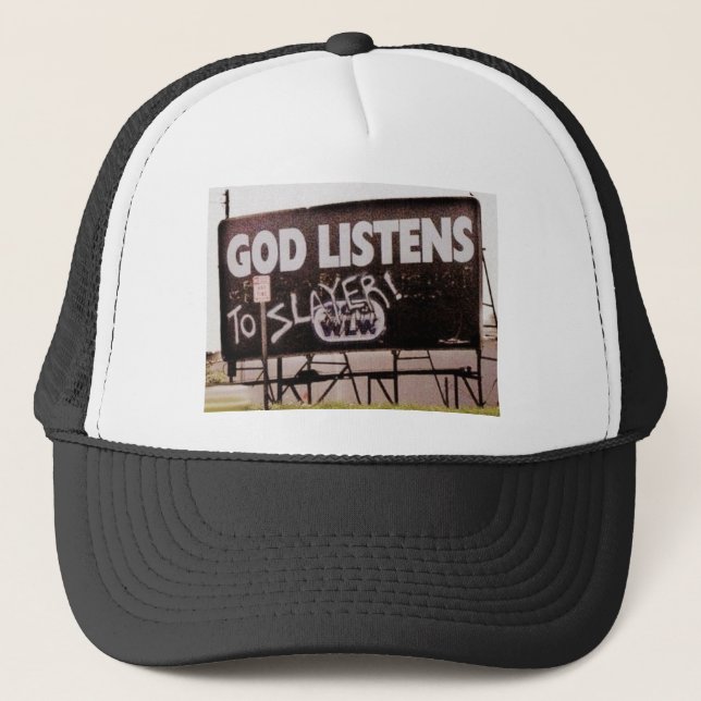 Gorra De Camionero Dios escucha el asesino (Anverso)