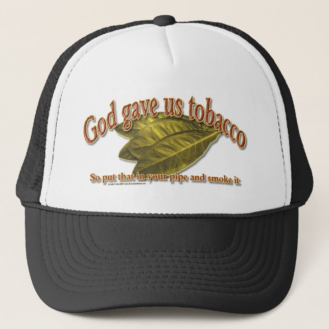 Gorra De Camionero Dios nos dio el tabaco (Anverso)
