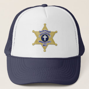 Gorra De Camionero Diputado Star Badge Cross - Blue Line fino