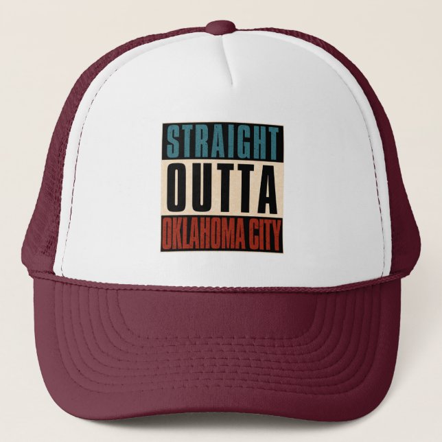 Gorra De Camionero Directamente fuera de Oklahoma Ciudad Oklahoma OK (Anverso)