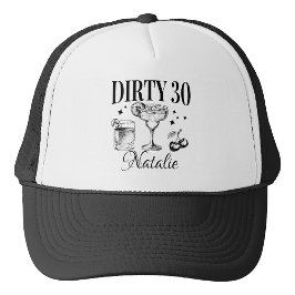 Gorra De Camionero Dirty Thirty 30th Birthday Fiesta Personalizado co