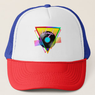 Gorra De Camionero Disco de Música de Vinilo Colorido Arcoíris Retro