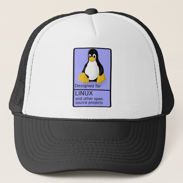 Gorra De Camionero Diseñado para Linux (Anverso)
