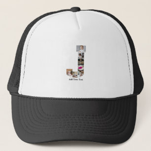 Gorra De Camionero Diseñar su propia letra Collage de fotos J