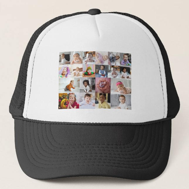 Gorra De Camionero Diseñar su propio Collage de fotos de 20 (Anverso)