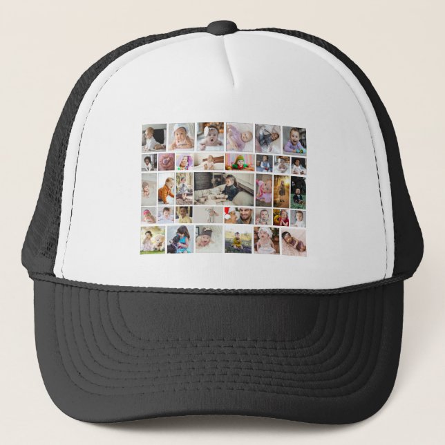 Gorra De Camionero Diseñar su propio Poster de 35 Collages de fotos (Anverso)