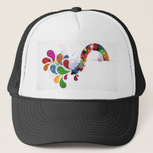 Gorra De Camionero Diseño Abstracto de Hojas Coloridas