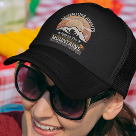 Gorra De Camionero Diseño "Adventure Awaits-Explore the mountain"