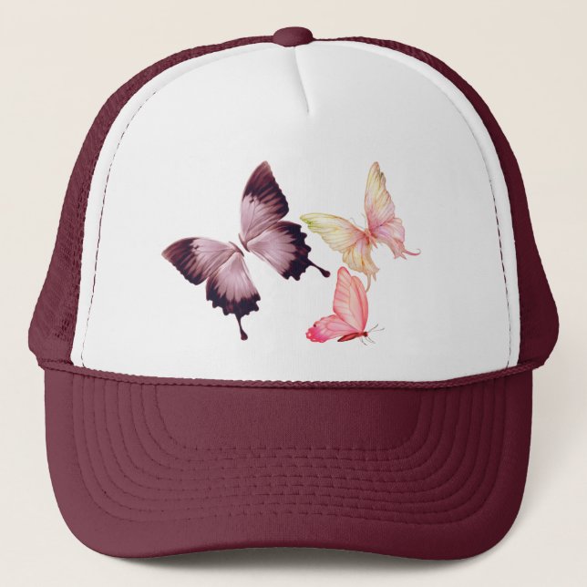 Gorra De Camionero Diseño artístico de mariposa (Anverso)