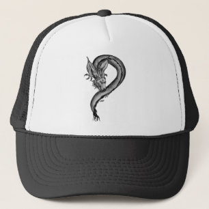 Gorra De Camionero Diseño blanco y negro de Dragon