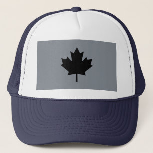Gorra De Camionero Diseño canadiense de hojas de arce negro
