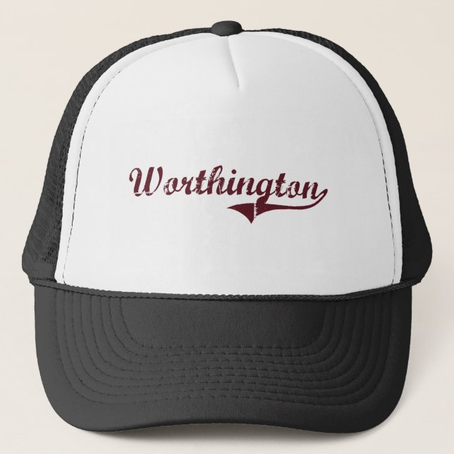 Gorra De Camionero Diseño clásico de Worthington Minnesota (Anverso)