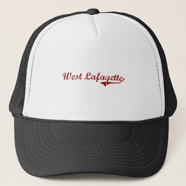 Gorra De Camionero Diseño clásico del oeste de Lafayette Indiana (Anverso)