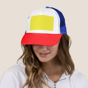 Gorra De Camionero Diseño con fondo amarillo y borde negro