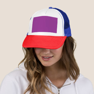 Gorra De Camionero Diseño con un impresionante fondo morado y blanco