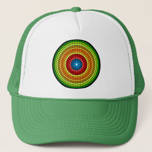 Gorra De Camionero Diseño de arte de mandala abstracto punteado-65904