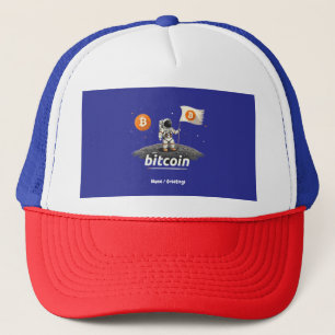 Gorra De Camionero Diseño de Astronauta Bitcoin Crypto Moon BTC