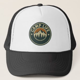 Gorra De Camionero Diseño de aventura "Camp Life" al aire libre