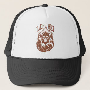 Gorra De Camionero Diseño de Aventura Salvaje en la Montaña Bigfoot