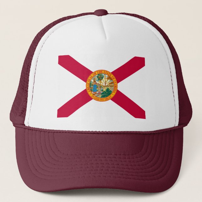 Gorra De Camionero Diseño de bandera del estado de Florida (Anverso)
