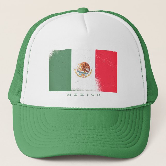 Gorra De Camionero Diseño de bandera mexicana (Anverso)