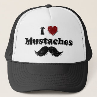 Gorra De Camionero Diseño de bigotes cardiacos molestos