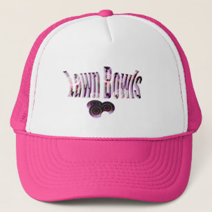 Gorra De Camionero Diseño de bolas de césped morado,