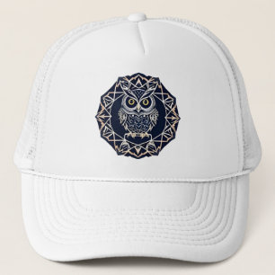 Gorra De Camionero Diseño de búho con patrones geométricos